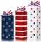 3 Pcs Patriotic Wooden Block Sign Memorial Day Decorations 4th of July Table Decor Red White Blue Tabletop Centerpieces Independence Day Tiered Tray Decor for Home Shelf(Rustic Style)